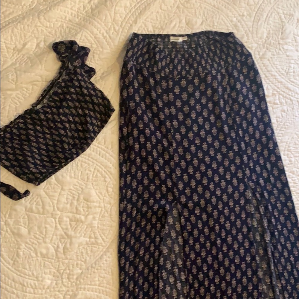 2 piece top and skirt